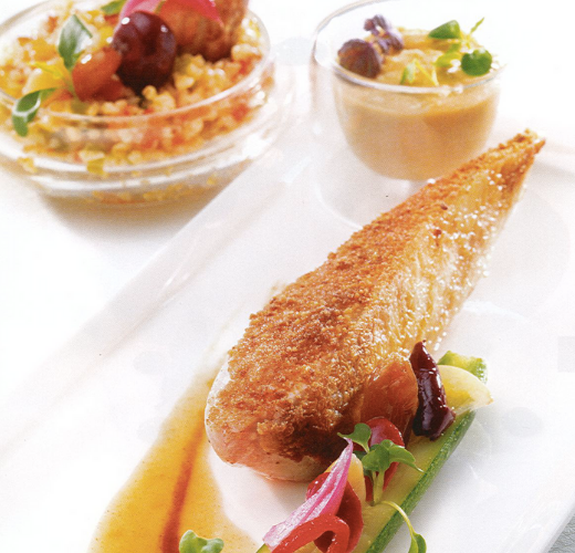 Suprême de volaille, boulgour et jus au pain d'épices Toussaint