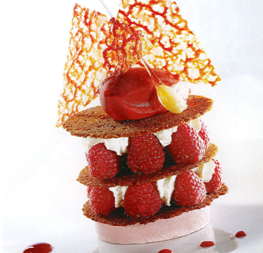 Feuille à feuille de pain d'épices Toussaint à la framboise